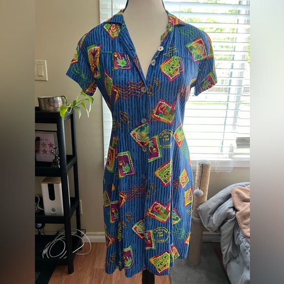 Vintage Blue Laguna Dress - Picture 3 of 7